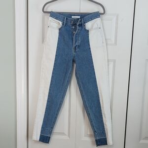 PacSun High Rise Blue and White Jeans